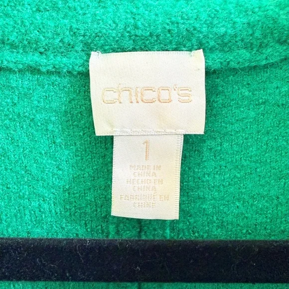 Chico's Boiled Wool Addison Cardigan Jacket Size 1 - Picture 5 of 7